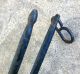 Antique 19th C Hearth Cast Hand Wrought Forged Waffle Iron Fireplace Tool Primitives photo 5