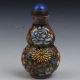 Exquisite Chinese Glass Handmade Colorful Gourd Shape Snuff Bottle Other Antique Chinese Statues photo 2