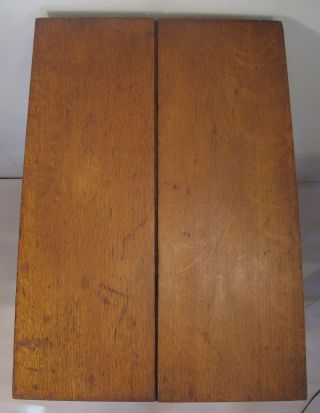 Antique Weis Top Opening Standing Quartered Oak File Cabinet photo