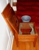 Antique Oak End Table / Commode With Enamelware Chamber Pot 1900-1950 photo 9