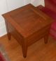 Antique Oak End Table / Commode With Enamelware Chamber Pot 1900-1950 photo 3