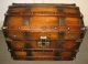 Antique Steamer Trunk Vintage Victorian Dome Top Brides Style Stagecoach Chest 1800-1899 photo 9