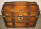 Antique Steamer Trunk Vintage Victorian Dome Top Brides Style Stagecoach Chest 1800-1899 photo 2