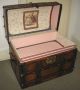 Antique Steamer Trunk Vintage Victorian Dome Top Brides Style Stagecoach Chest 1800-1899 photo 3