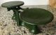 Vintage Petite Green - Finish Cast Iron/steel Counter - Top Scale And Pan C.  1920 ' S Scales photo 6