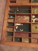 Older Vintage Type Tray Printers Drawer Shadow Box,  89 Sections Trays photo 2