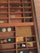Older Vintage Type Tray Printers Drawer Shadow Box,  89 Sections Trays photo 5