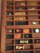 Older Vintage Type Tray Printers Drawer Shadow Box,  89 Sections Trays photo 6