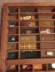 Older Vintage Type Tray Printers Drawer Shadow Box,  89 Sections Trays photo 7