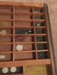 Older Vintage Type Tray Printers Drawer Shadow Box,  89 Sections Trays photo 8