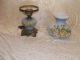 Vintage Fenton? Artist Signed Blue Satin Gone With Wind Style Parlor Lamp Lamps photo 3