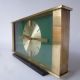 Modernist Brass Mid Century Smiths Battery Mantel Clock 60s 70s Vtg Gwo Mid-Century Modernism photo 8