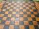Handmade Unusual Antique? Gameboard.  Mustard & Black.  Carved/flowers Primitives photo 2