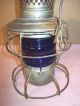 1920s Union Pacific Handlan Railroad Lantern W/blue Kopp Fresnel Globe U.  P.  Lamp Primitives photo 10