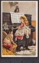 Mason & Hamlin Piano Organ Music Cat Dog Doll Victorian Advertising Trade Card Keyboard photo 1