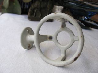 Old Antique Enameled Iron Bathroom Wall Mount Cup Holder 1900s Home Hardware photo