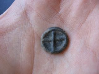 Ancient Celtic Proto Money 600 - 400 Bc.  Unique Type With Cross Extra Rare photo
