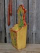 Antique Primitive Wood Wall Candle Box Old Worn Paint Folk Art Aafa Primitives photo 2