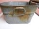 Vintage Antique Galvanized Steel Wash Tub With Hand Wringer 6a Pat.  No.  1935840 Clothing Wringers photo 3