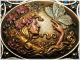 Stunning Butterfly Goddess Hand Painted 3d Studio Button W Silver Brass Setting Buttons photo 1