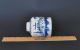 Rare Antique English Pearlware Chinoiserie Blue & White Tea Caddy Late 18th C Boxes photo 3