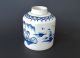 Rare Antique English Pearlware Chinoiserie Blue & White Tea Caddy Late 18th C Boxes photo 5