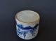 Rare Antique English Pearlware Chinoiserie Blue & White Tea Caddy Late 18th C Boxes photo 6