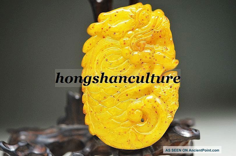 Ingenious Chinese Old Jade Hand Carved Pendant - - Dragon Ff2 Necklaces & Pendants photo