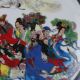 Chinese Famille Rose Porcelain Hand - Painted Baxianguohai Plate W Qianlong Mark Plates photo 4