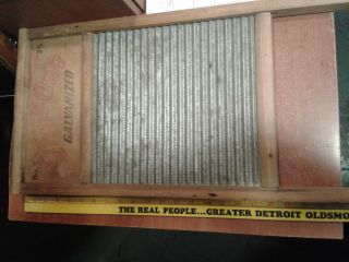 Vtg Antique Galvanized Washboard Two In One No 25 North Carolina Washboard Co photo