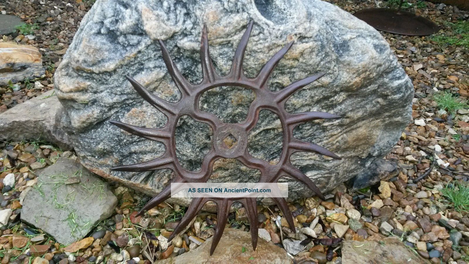 Rare Antique Cast Iron Wheel Hoe Farm Rotary Cultivator17 