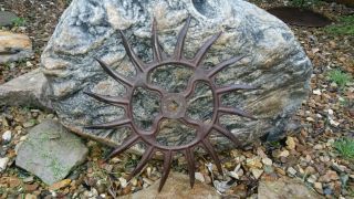 Rare Antique Cast Iron Wheel Hoe Farm Rotary Cultivator17 