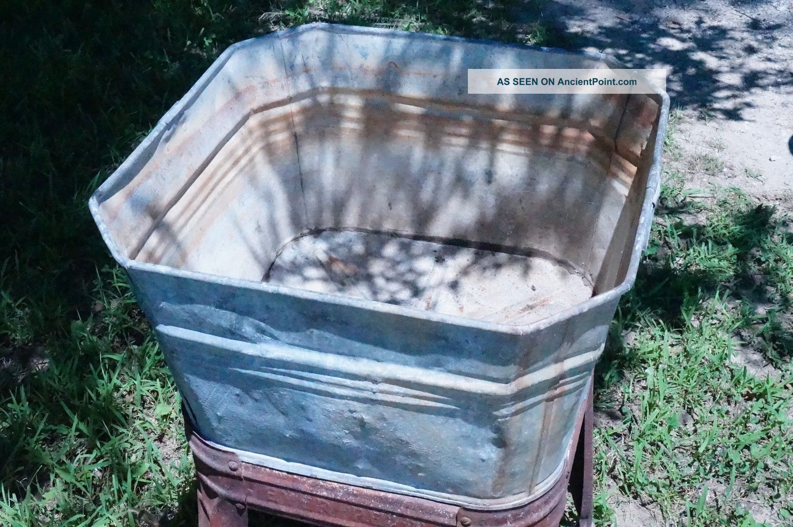 ... Metal Single Wash Tub Basin Base Wheeled Stand Rinse Tub Wringer Washe