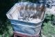 Primitive Metal Single Wash Tub Basin Base Wheeled Stand Rinse Tub Wringer Washe Primitives photo 5
