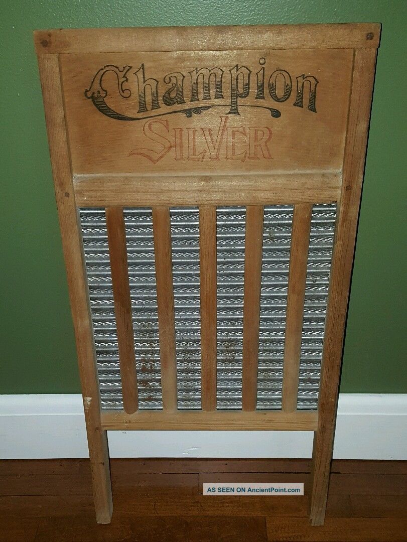 Champion Silver Vintage Washboard Primitives photo