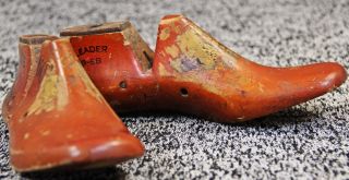 Vintage Cobblers Felite Wooden Shoe Mold Size 6 One Pair Lady ' S 9 1/2 