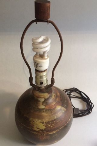 Vtg Martz Marshall Studios Signed Mid Century Danish Modern Lamp photo