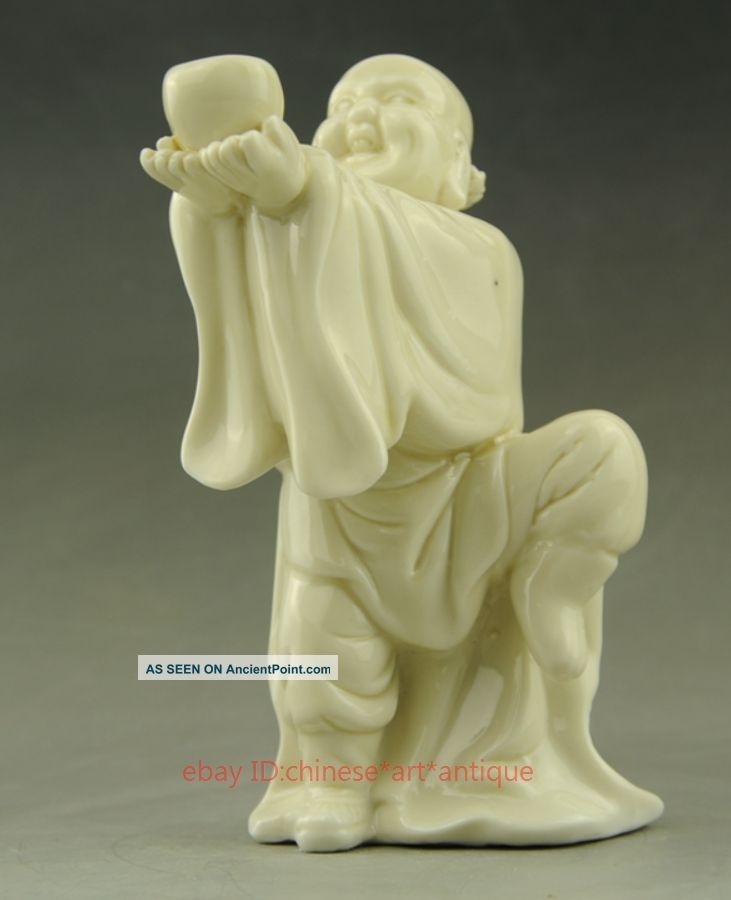 Chinese Buddhism Porcelain Eighteen Arhats Monk Buddha Statue Incense Burners photo