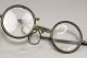 Rare Japanese Antique Brass Round Glasses Spectacles / Japan Meiji Other Japanese Antiques photo 8