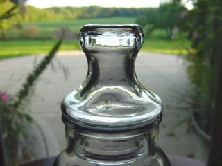 Vintage Bulbous Teardrop Footed Art Glass Vitamin Pill Drug Store Apothecary Jar photo