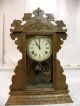 Antique American Sessions Fine Oak Parlor Clock Circa 1910 And Running Clocks photo 3