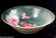 Antique German Hutschenreuther Hand Painted Teal Blue & Rose W Gold Cabinet Bowl Bowls photo 1