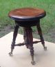 Antique Tonk Chicago & York Ball & Claw Foot Adjustable Piano Stool Unknown photo 6