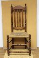 Rare 18th C Deerfield Ma Bannister Back Chair Very Bold Early Form Full Feet Primitives photo 1