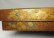 H734: Japanese Old Lacquer Ware Ink Stone Case With Fantastic Makie,  Nashiji Other Japanese Antiques photo 2