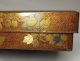 H734: Japanese Old Lacquer Ware Ink Stone Case With Fantastic Makie,  Nashiji Other Japanese Antiques photo 7