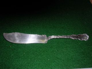 Antique Sterling Silver Fish Knife / Ice Cream Slicer / Spreader.  9 Oz Sterling photo