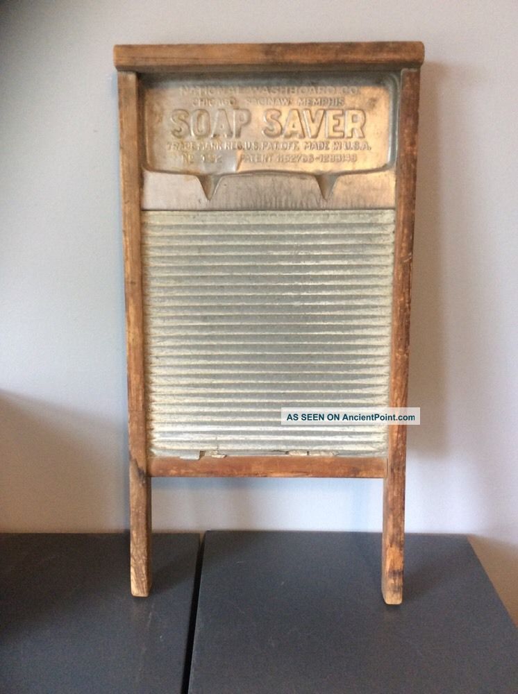 National Washboard No.  192 W/ Soap Saver Chicago Saginaw Memphis Primitives photo