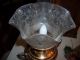 Antique Very Ornate Bass Oil Lamp Now Electric Fancy Gas Shade Lamps photo 3