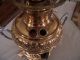 Antique Very Ornate Bass Oil Lamp Now Electric Fancy Gas Shade Lamps photo 7